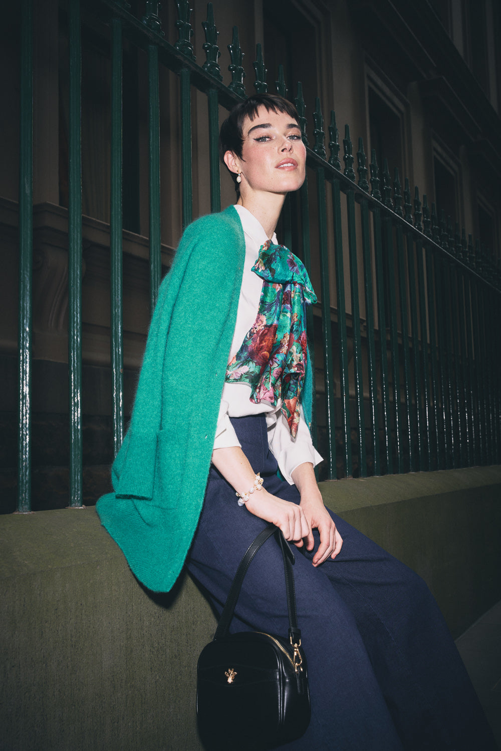 Button Through Mohair Cardigan - Jade